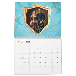 Calendario Escudo de Armas con tu foto Medieval Regalo 2025