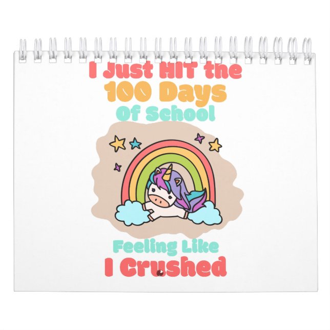 Calendario Escuela de 100 días, acabo de golpear y aplastar l (Tapa)