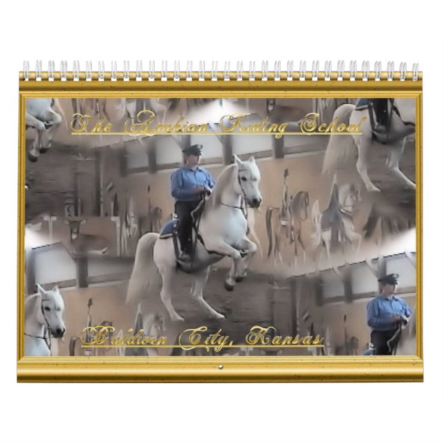 Calendario Escuela de montar a caballo árabe (Tapa)