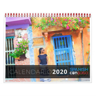 Calendario Español Con Salsa 2020 - En Español