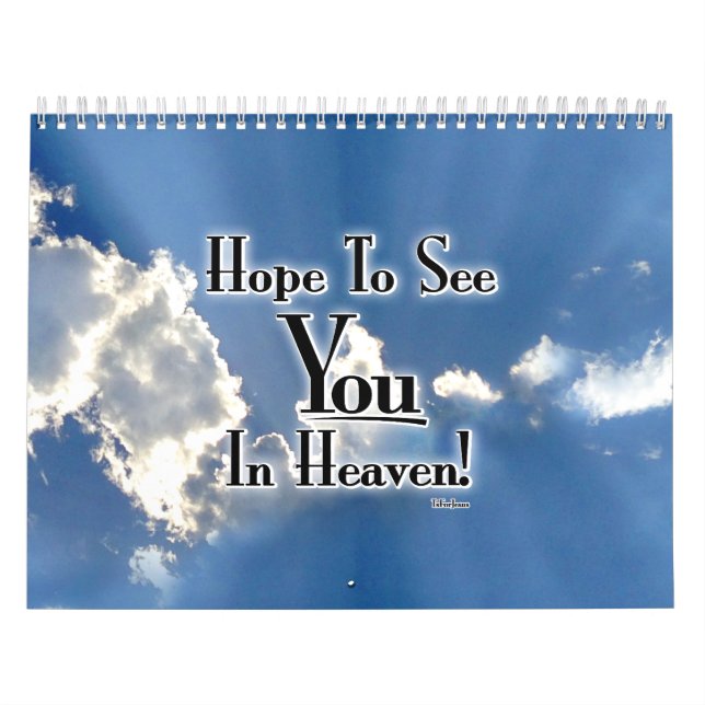 Calendario Espero verte en el cielo! con nubes (Tapa)