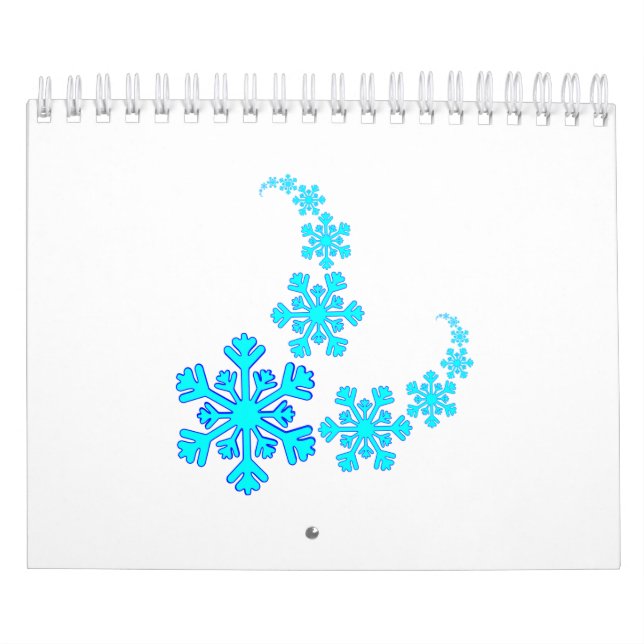 Calendario Espiral de copos de nieve (Tapa)
