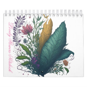 Calendario Espiral de patrón botánico floral de primavera