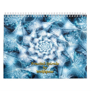 Calendario Espirales fractales de Wolfepaw Calendar Enero Cvr