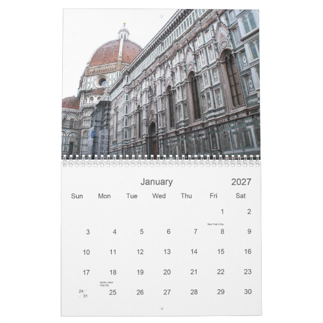 Calendario Esplendor de Italia (Jan 2027)