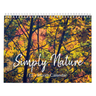Calendario Estacional de 12 Meses Simplemente Natu