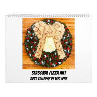 Calendario estacional de arte de pizza 2023
