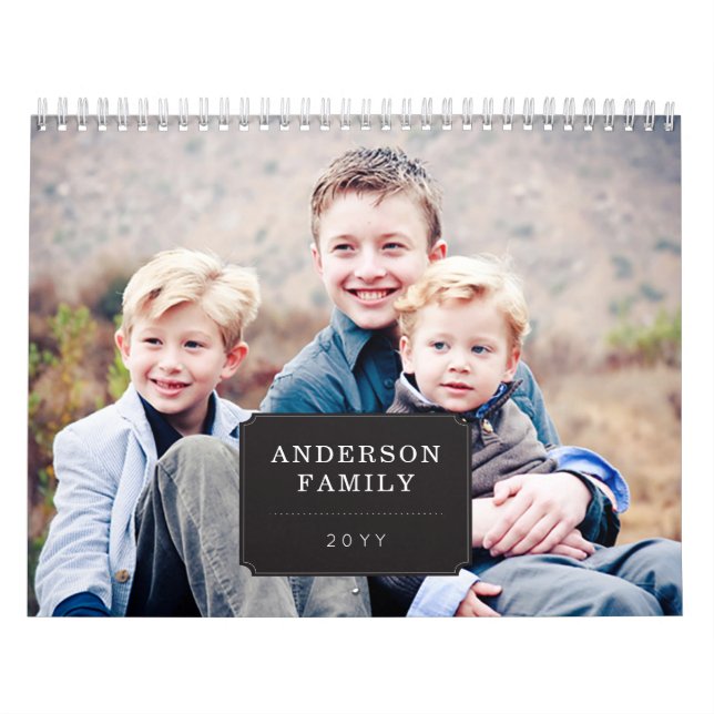 Calendario estacional fotográfico personalizado (Tapa)