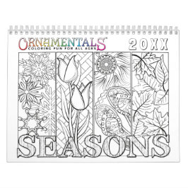 Calendario Estaciones de los OrnaMENTALs que colorean con el