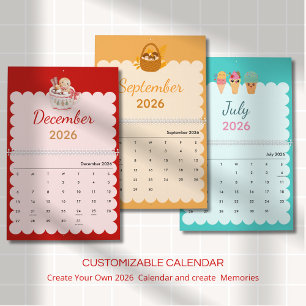 Calendario Estaciones Kawaii Coloridas Cada Mes