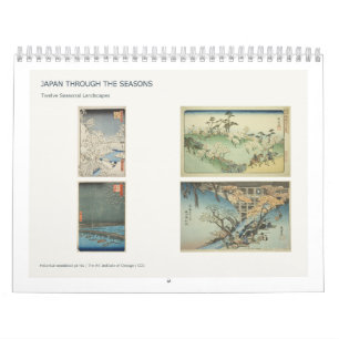 Calendario Estampas Japonesas de Paisajes de las Doce Estacio