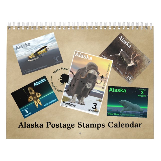 Calendario Estampillas de rehenes de Alaska (Tapa)