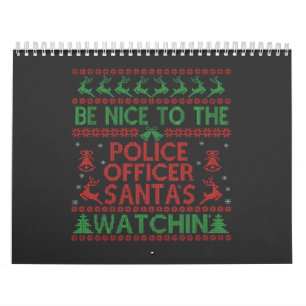 Calendario Estar bien con el oficial de policía que Santa est