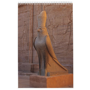 Calendario Estatua de Horus Antiguo Egipto Dios Fotografía