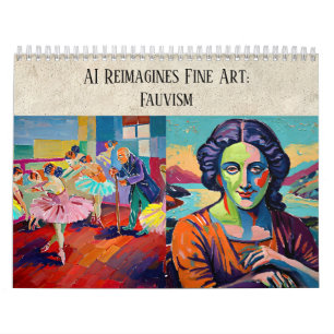 Calendario Estética de Arte de IA Fauvismo - Arte Refinado Re
