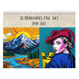 Calendario Estética de Arte de Inteligencia Artificial Pop Ar