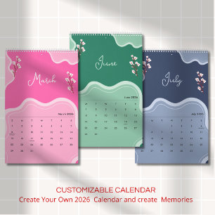 Calendario Estética floral suave y elegante