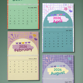 Calendario Estético Brillante y Alegre
