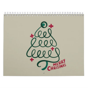 Calendario Estetoscopio Feliz Navidad CNA Trabajador Médico