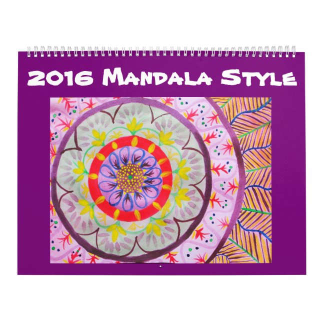 Calendario Estilo de la mandala de la acuarela (Tapa)