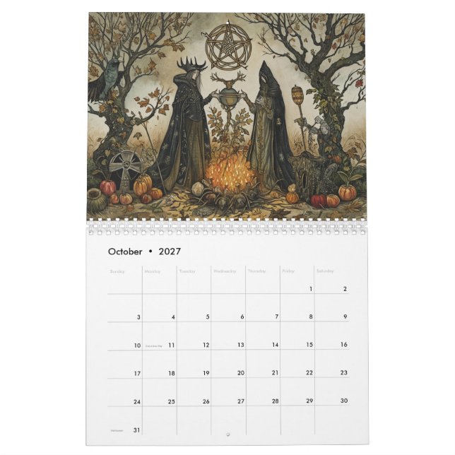 Calendario Estilo Pagano (Oct 2027)