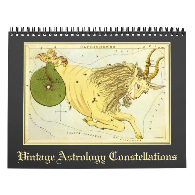 Calendario Estrellas de constelaciones de Astrología de época (Tapa)