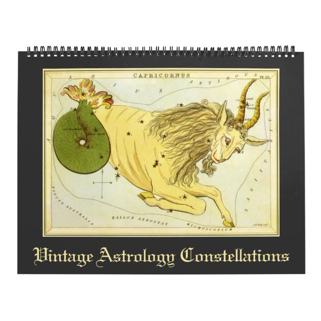 Calendario Estrellas de constelaciones de Astrología de época (Tapa)