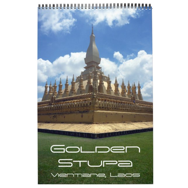 Calendario estupa dorada camboya (Tapa)