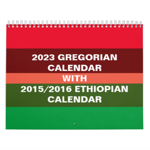 Calendario etíope y calendario gregoriano 2023