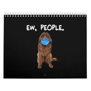 Calendario Ew People Perro de Newfie con regalo de máscara