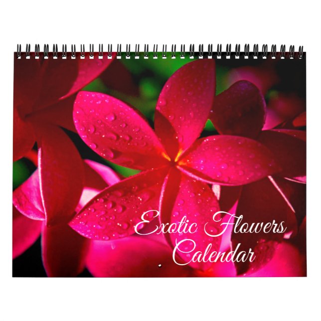 Calendario Exotic Flowers Calendar (Tapa)