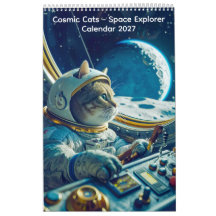Calendario Explorador Espacial Gatos Cósmicos