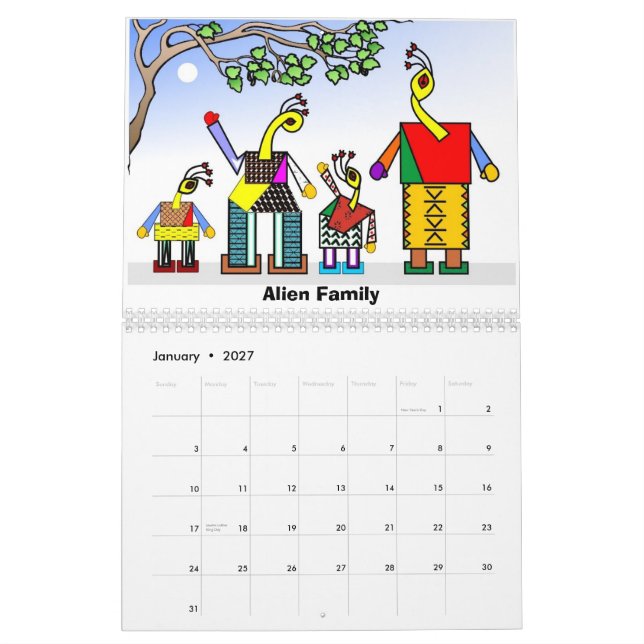Calendario extraño de las familias 2012 (Jan 2027)