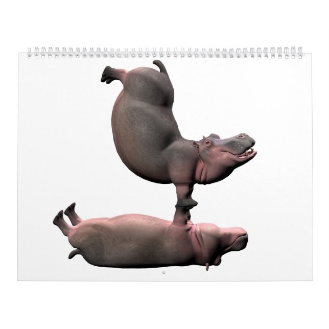 Calendario Extraño Gracioso Hippos 2025 Kalender (Tapa)