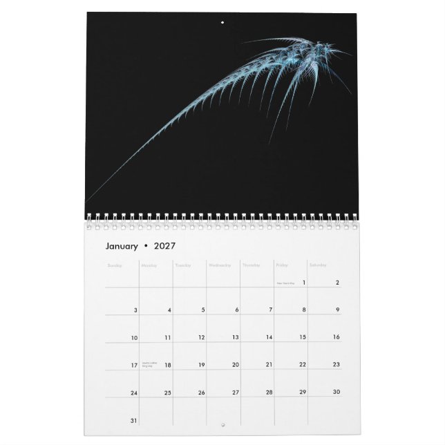 Calendario extraño II de Attractors (Jan 2027)