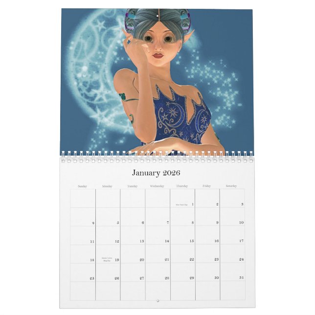 Calendario fabuloso de Fae (Jan 2026)