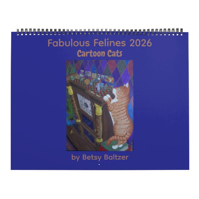 Calendario Fabulous Felines 2026 Gatos Personalizados (Tapa)