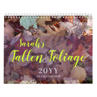 Calendario Fallen Foliage Personalizado Autumn