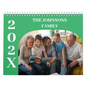 Calendario Familia de Fotos Sencillas y Modernas de Personali