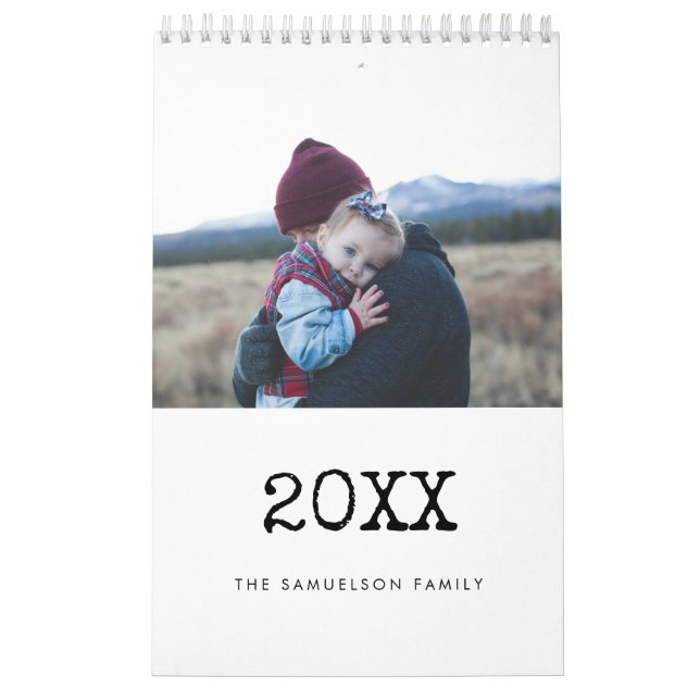 Calendario Familia de guion de máquina de escribir 2026 (Tapa)