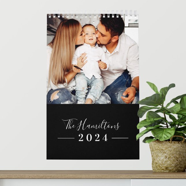 Calendario Familia fotográfica moderna simple 2025 (Subido por el creador)