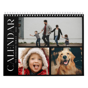 Calendario Familia Mínima Moderna 3 Collage de fotos