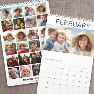 Calendario Familia Moderna 24 Foto - minimalista blanco negro