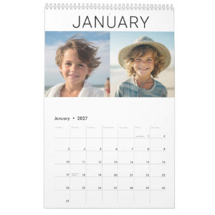 Calendario Familia Moderna 24 Foto - minimalista blanco negro