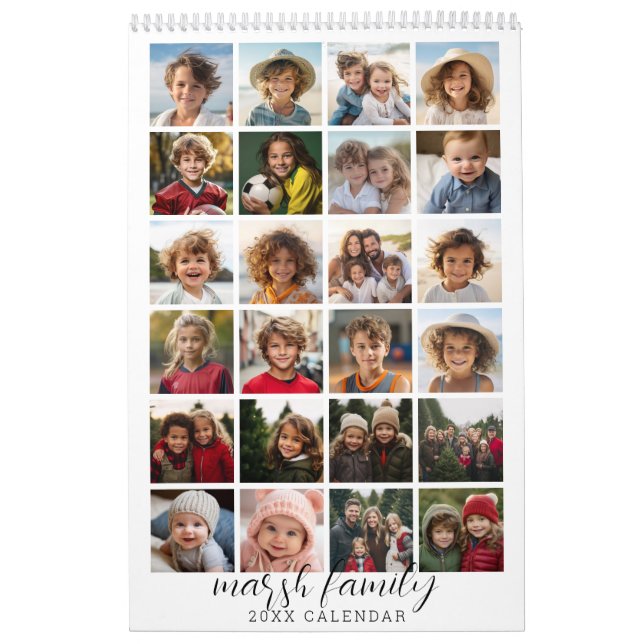 Calendario Familia moderna 24 Foto - mínimo blanco negro (Tapa)
