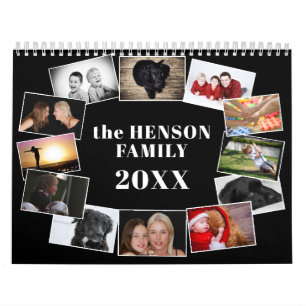 Calendario Familia moderna de 12 Collages de fotos 2026