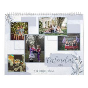 Calendario Familia Personalizado Floral Foto Recuerdos multif