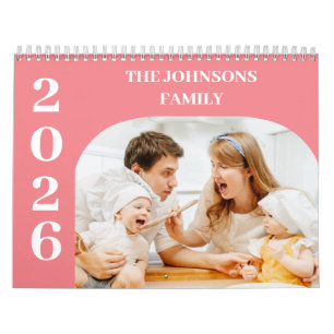 Calendario Familia Sencilla Personalizado Moderna 2025 14 Fot