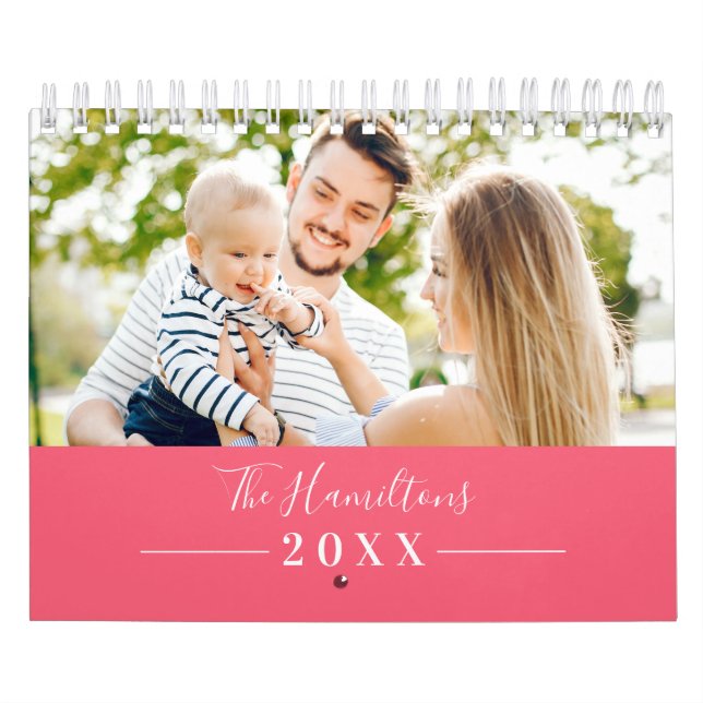 Calendario Familia simple de fotos personalizadas 2022 (Tapa)