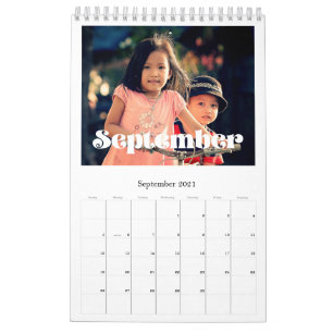 Calendario familiar de escritura retro vintage 202